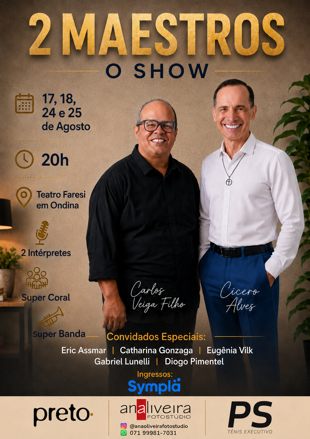 Cartaz oficial de 2 Maestros — O Show